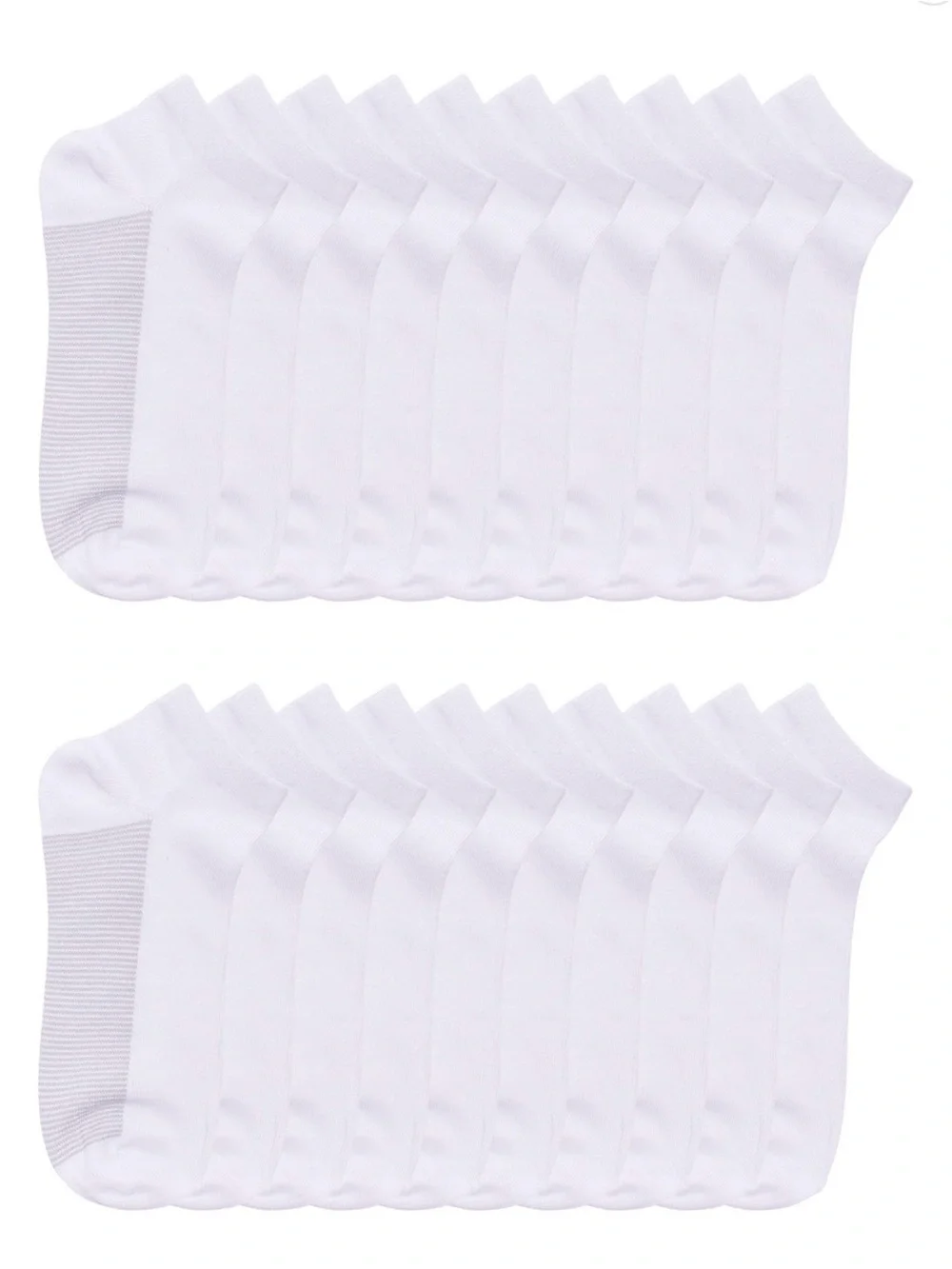No Boundaries White Low-Cut Athletic Socks - Multi-Pair Set